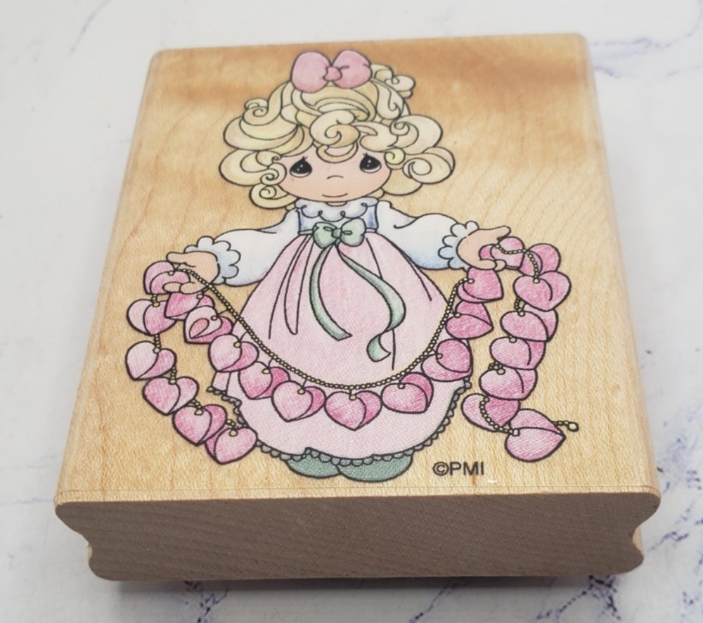 Precious Moments So Many Hearts Stampendous UV009 Wood Mounted Rubber Stamp